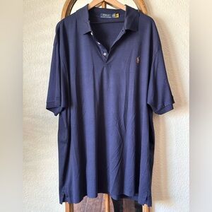 Polo Ralph Lauren Navy Blue Polo Shirt 3XB Big & Tall 100% Cotton